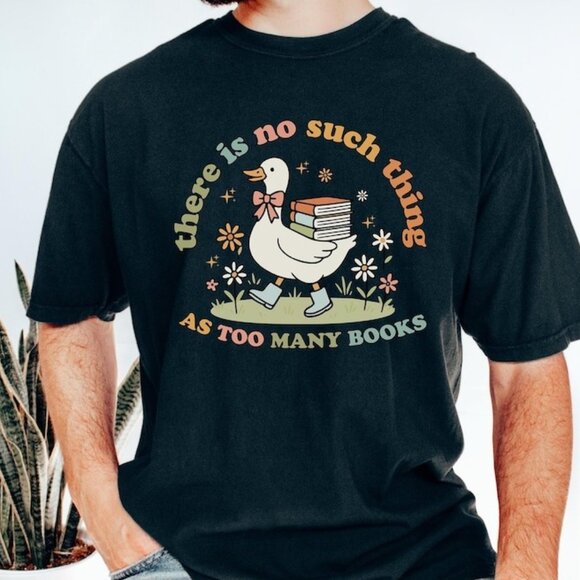 Tops - Cute Bookish Goose Back To school T-Shirt